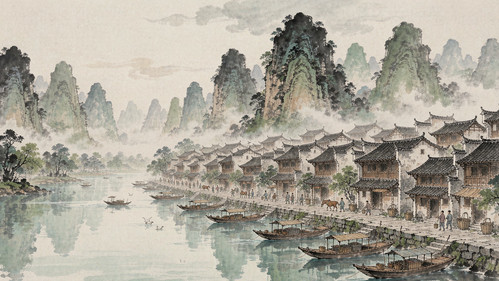 漓江东岸的这个“圩”,明代就已是广西四大圩镇之首