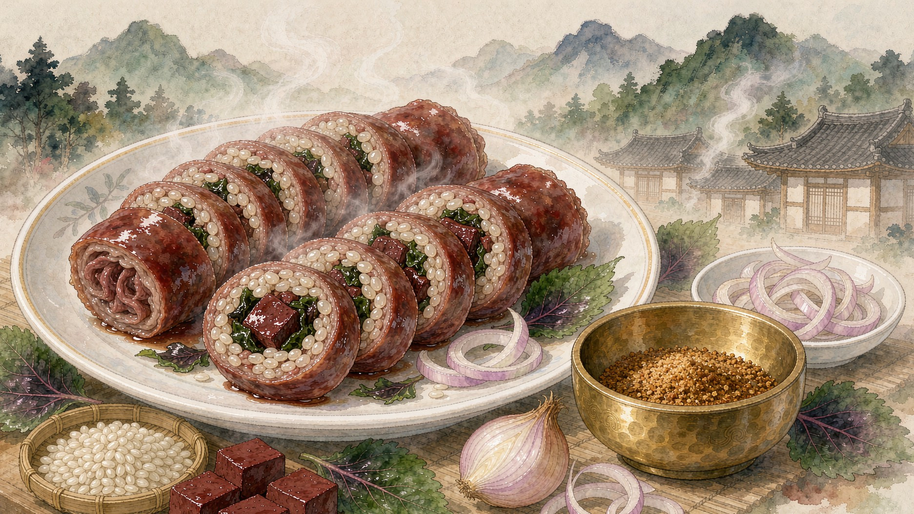 延边米肠:一根灌进糯米与猪血的肠,成了朝鲜族与东北共同的年味