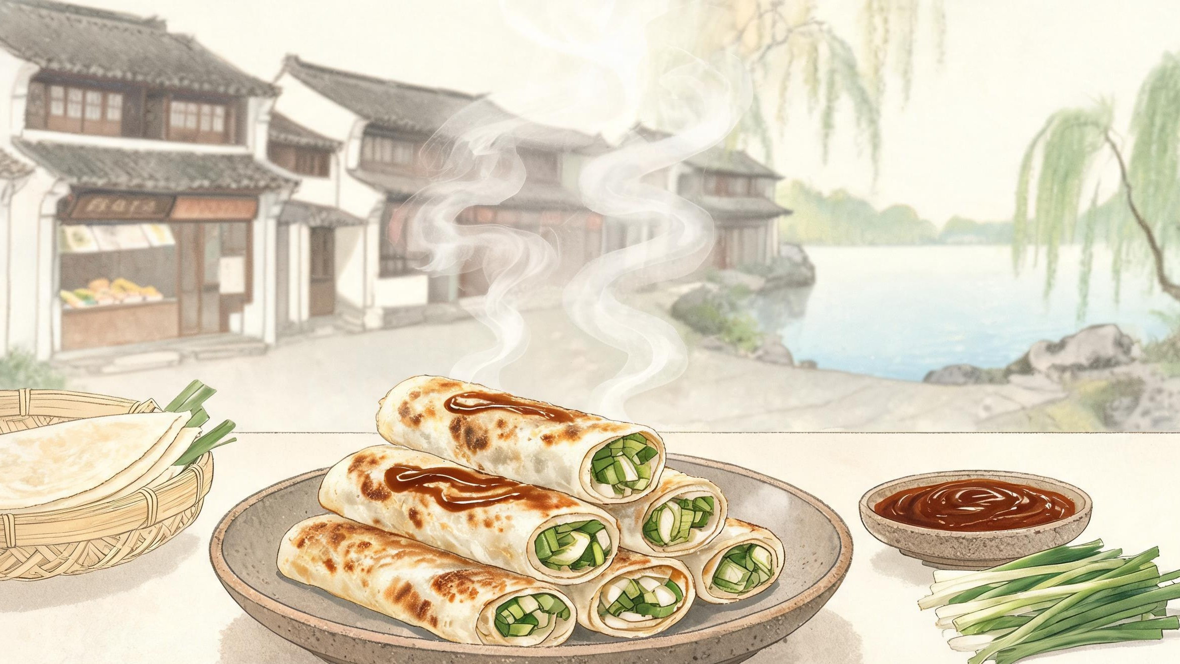 杭州葱包烩:把对秦桧的恨卷进春饼,铁板上压出四百年脆响