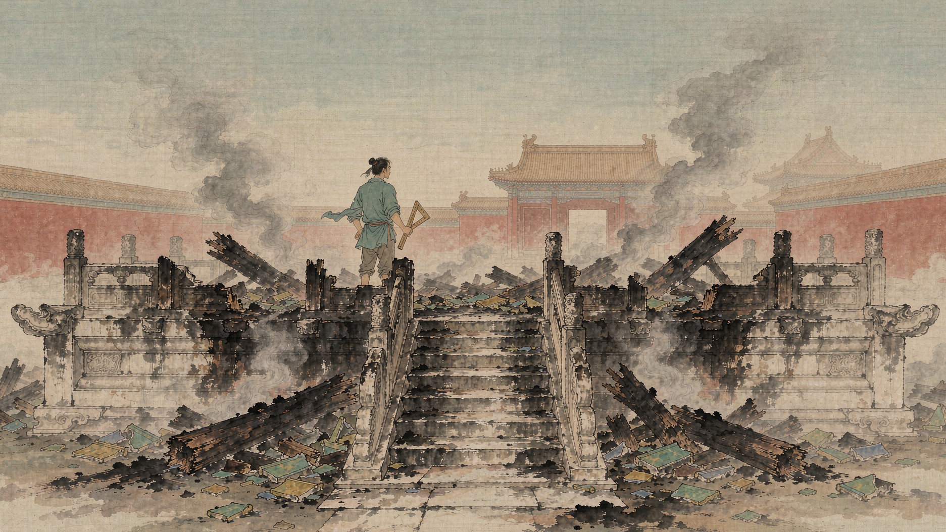 故宫三大殿烧成焦土，十九年后为什么交给一个木匠？