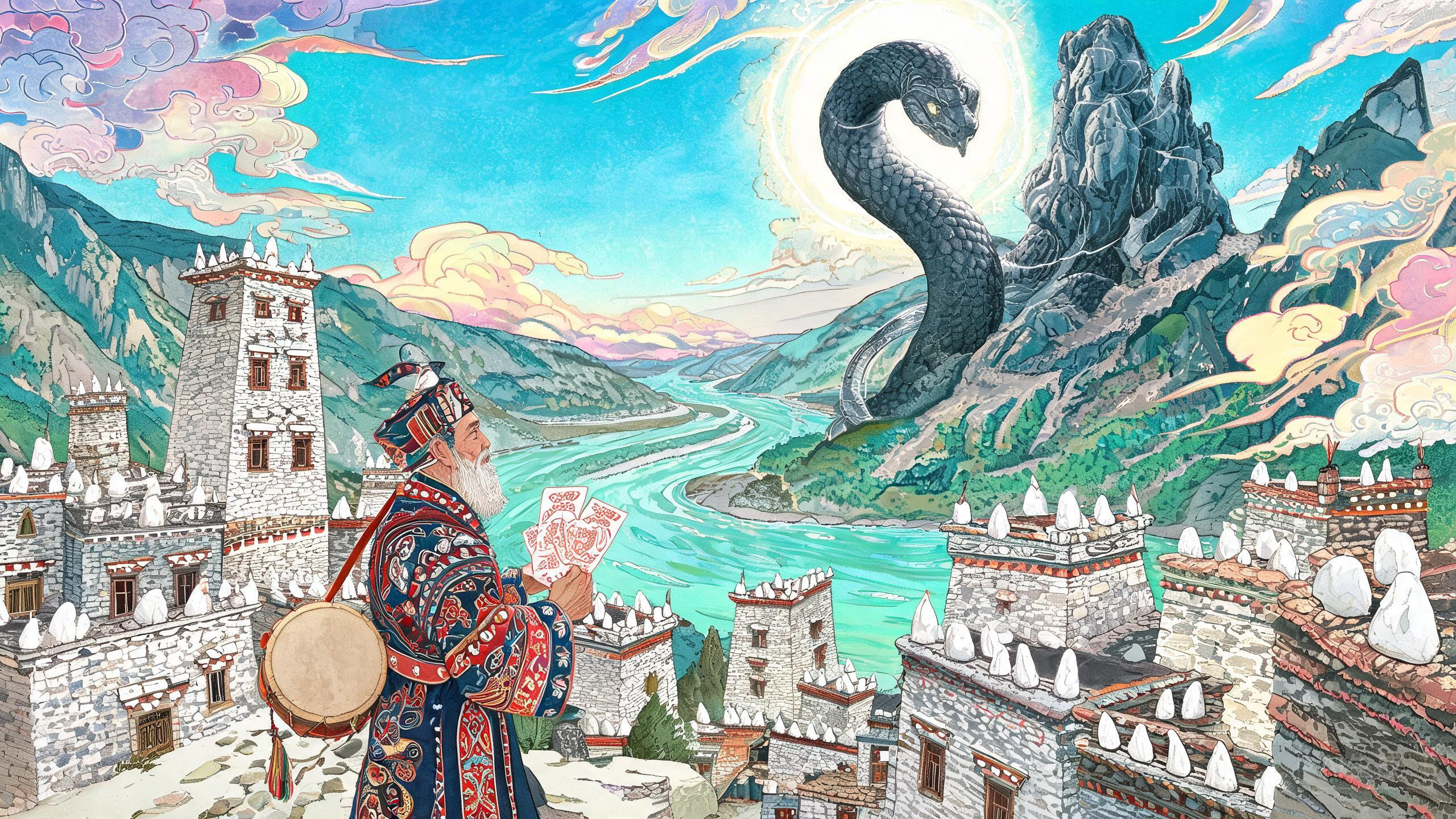 白石神阿湿尔:羌寨碉楼上那枚镇妖的白石头