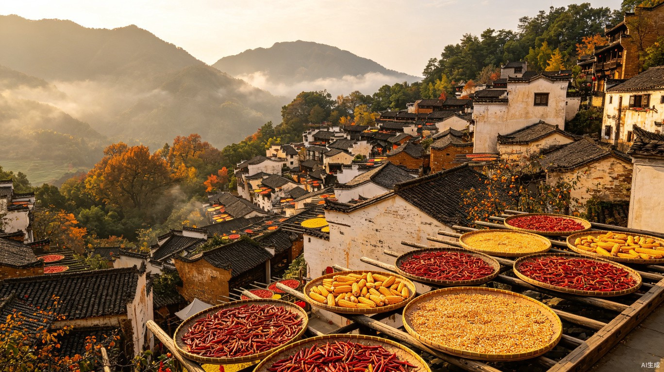 篁岭:悬崖上的晒秋人家