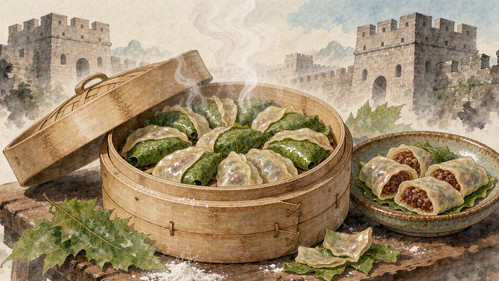 一张槲叶裹了四百年长城味——山海关桲椤叶饼的戍边往事