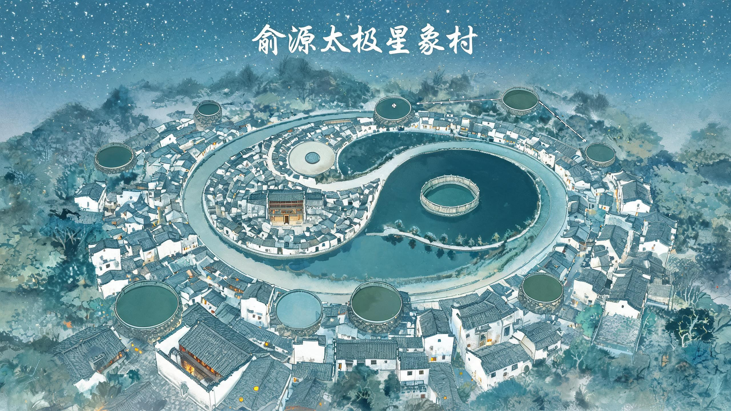 北斗落凡尘:浙江武义俞源太极星象村