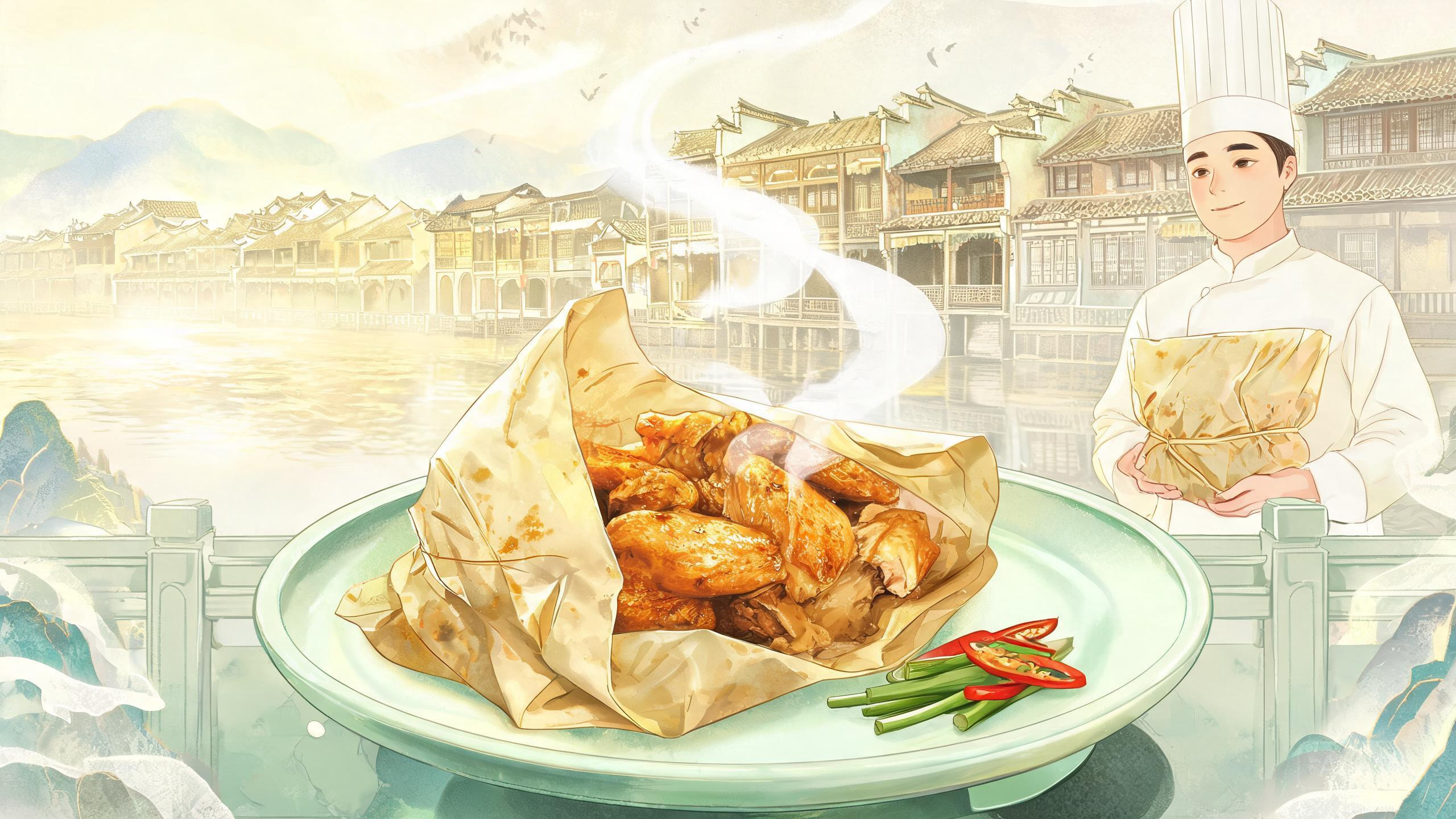 梧州纸包鸡：一张玉扣纸，包住百年的鲜嫩