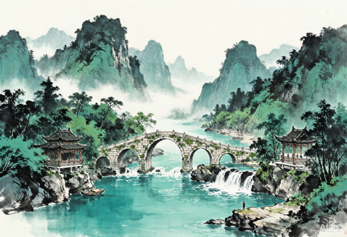 荔波小七孔:黔南喀斯特深处的一座七孔古桥