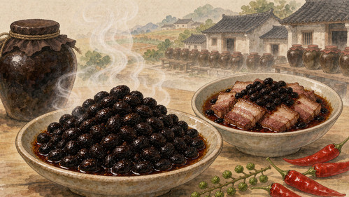 一锅忘在库房的黄豆，怎么熬成了川菜灶上的黑色黄金