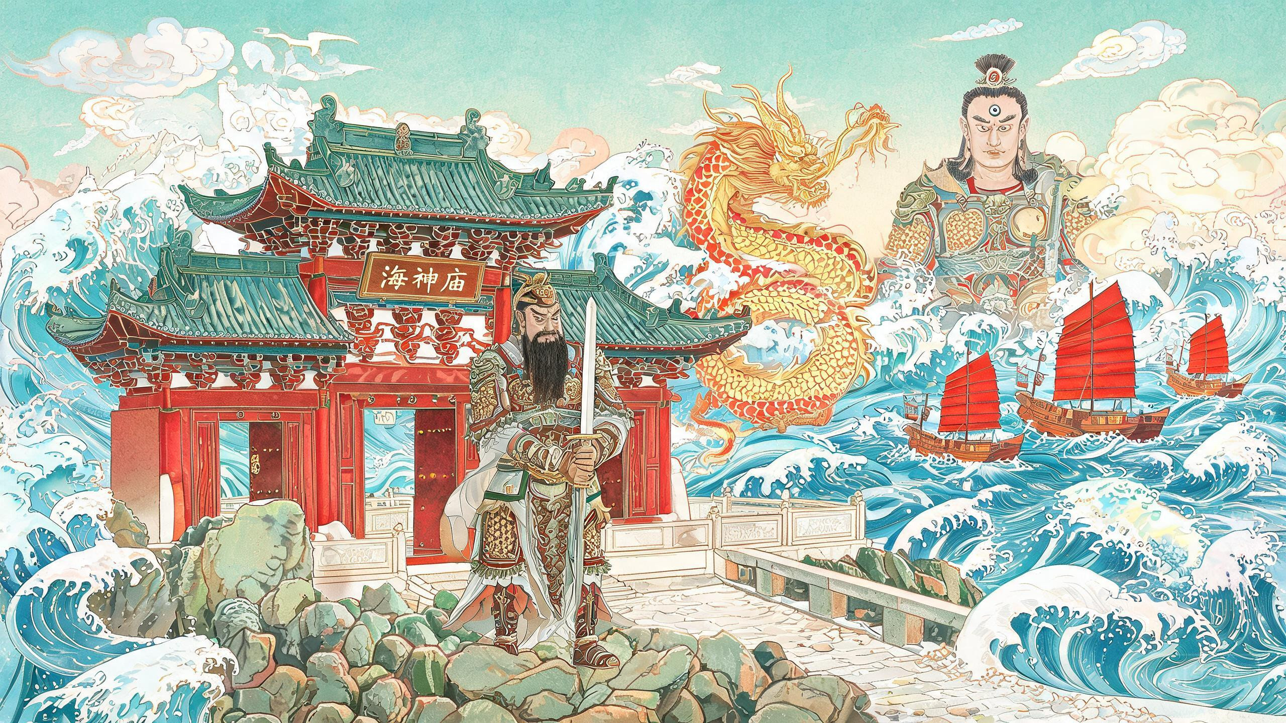 温州杨府爷：渔村的海神，为何潮信将至时庙门神旗会无风自扬？