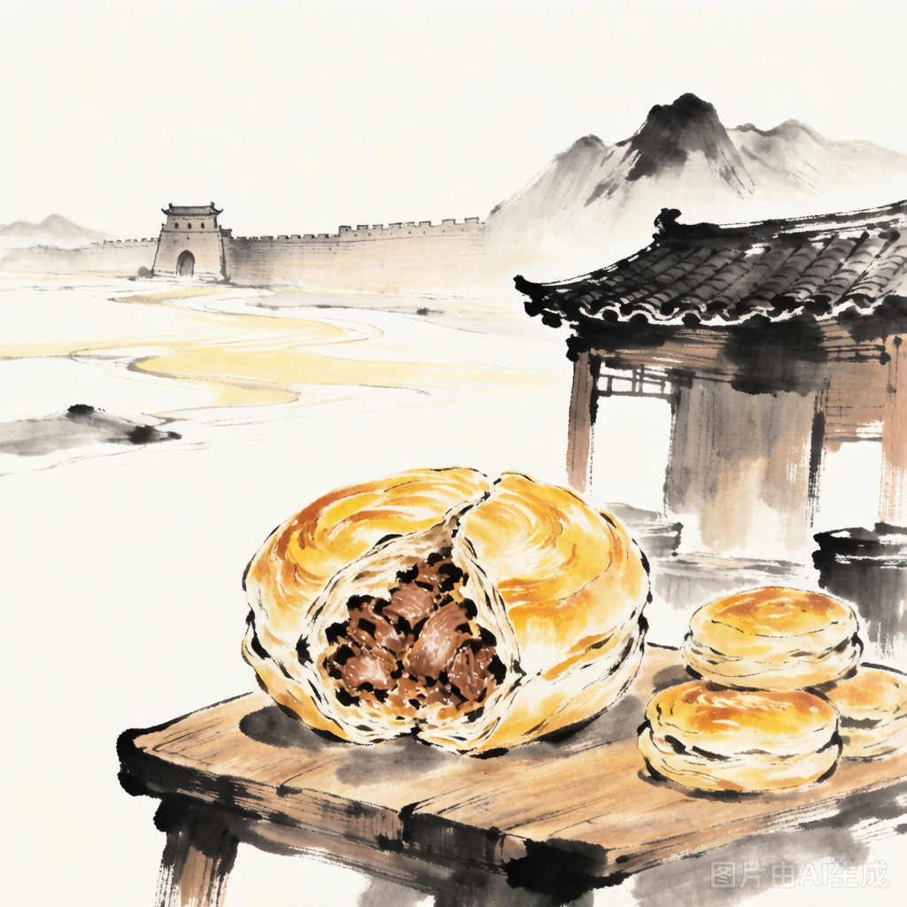 潼关肉夹馍:陕西这座千年关隘的千层酥饼,夹的是山河与烽火