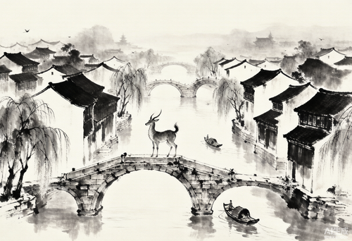 產直古镇:神兽產端走过的水乡桥都