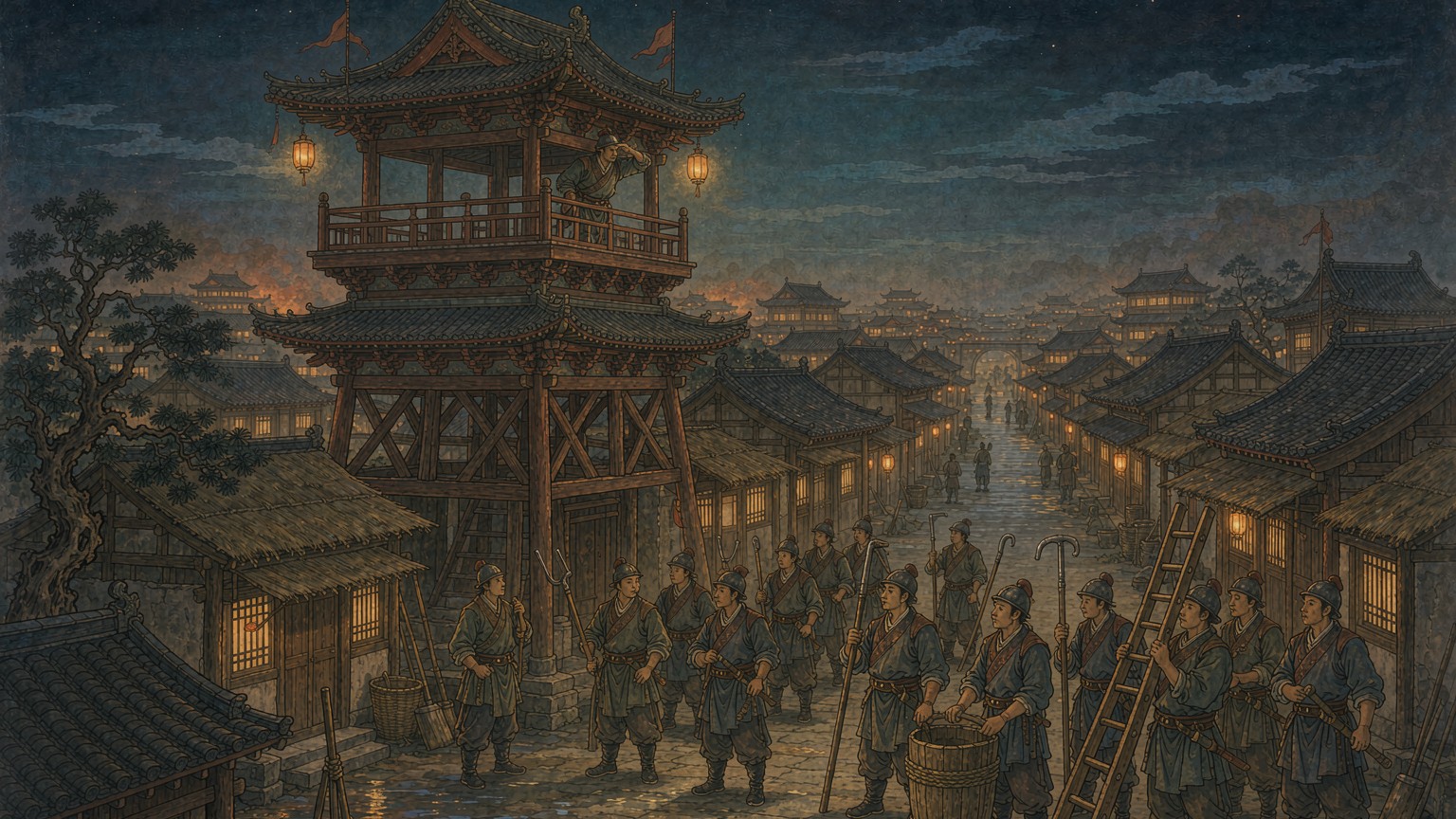 汴京半夜着火谁去救?《东京梦华录》里的望火楼,比伦敦消防队早了六百年