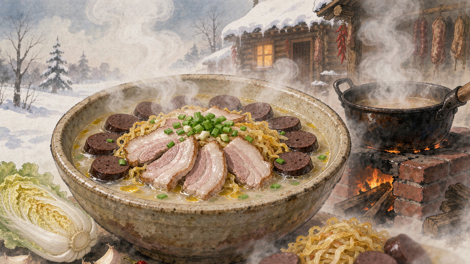 杀猪菜：一锅从祭坛端到炕桌上的年猪菜，藏着东北人最隆重的待客之道