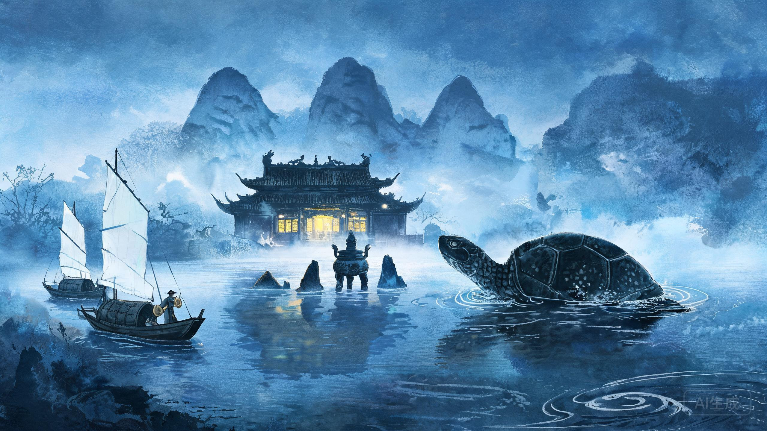 鄱阳湖老爷庙：三脚香炉镇住的鬼门关水怪