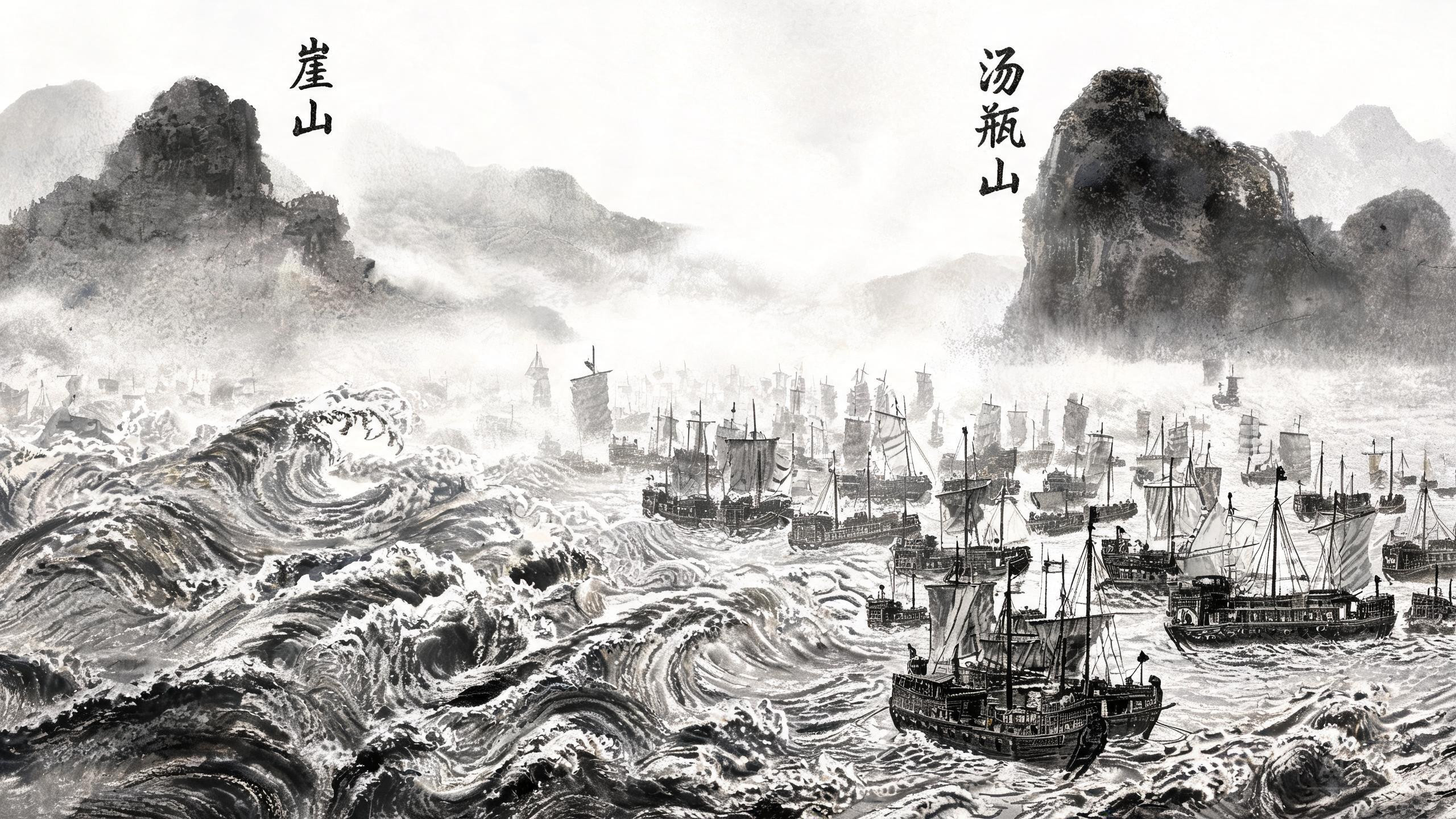崖门:两山对峙如门,南宋王朝在此沉海