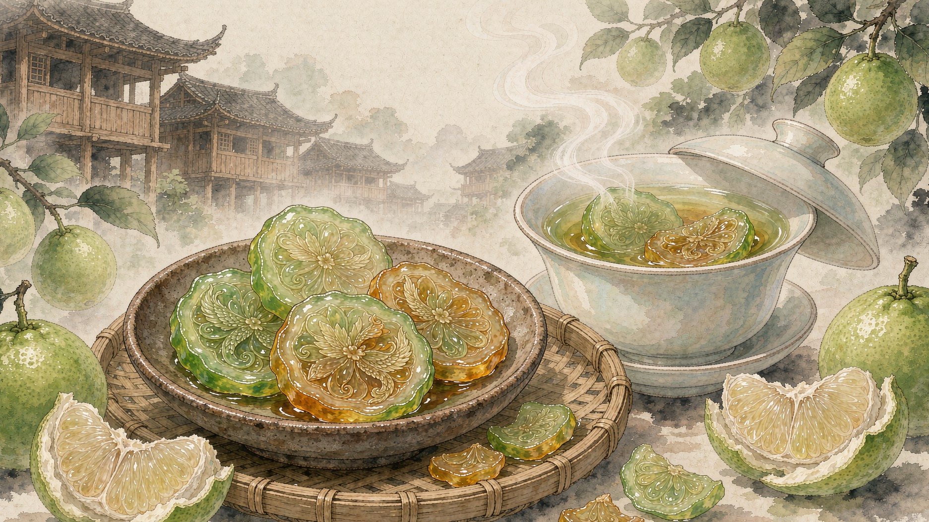 柳叶刀在青柚上走了千年：靖州雕花蜜饯为什么被叫作“爱情密码”