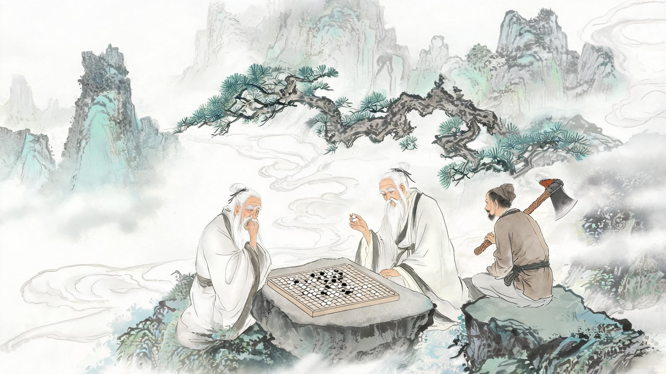 烂柯山:一局棋下完,斧柄已朽,人间已过数百年