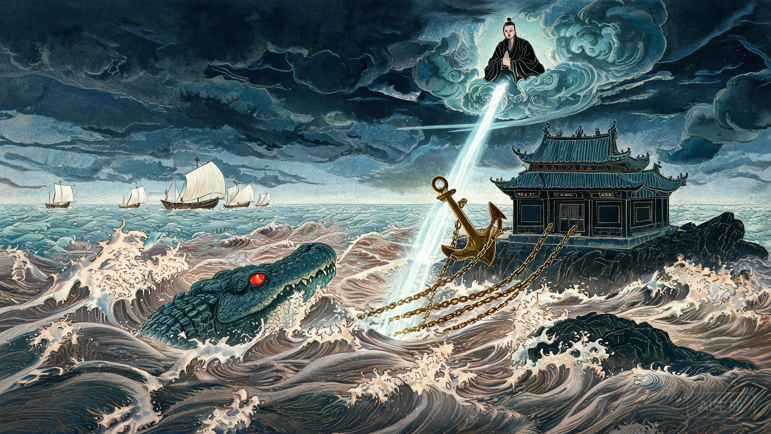 老爷庙的铁锚:镇在鄱阳湖水的鼍