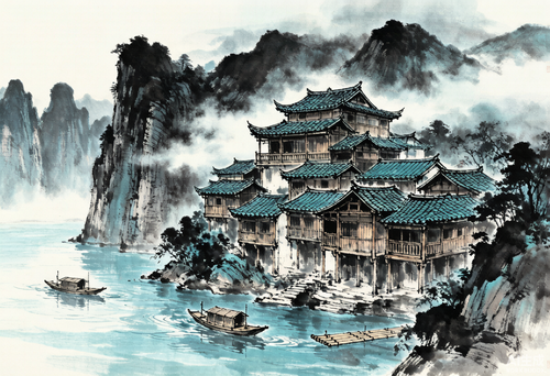 龚滩古镇:龚姓人家与乌江险滩上的千年水码头