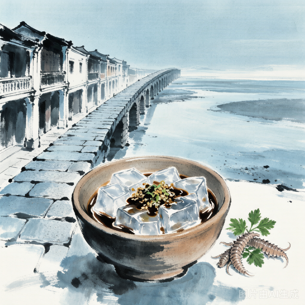 土笋冻:安海古镇的“土笋”,其实是海滩上的沙虫