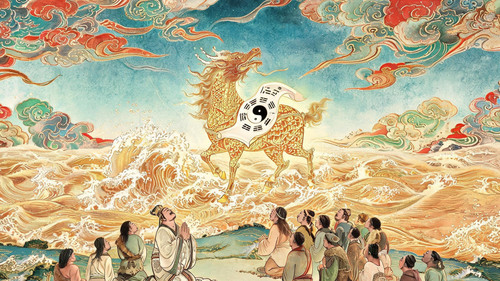 龙马负图出孟津：黄河里走出的神兽与八卦的起源
