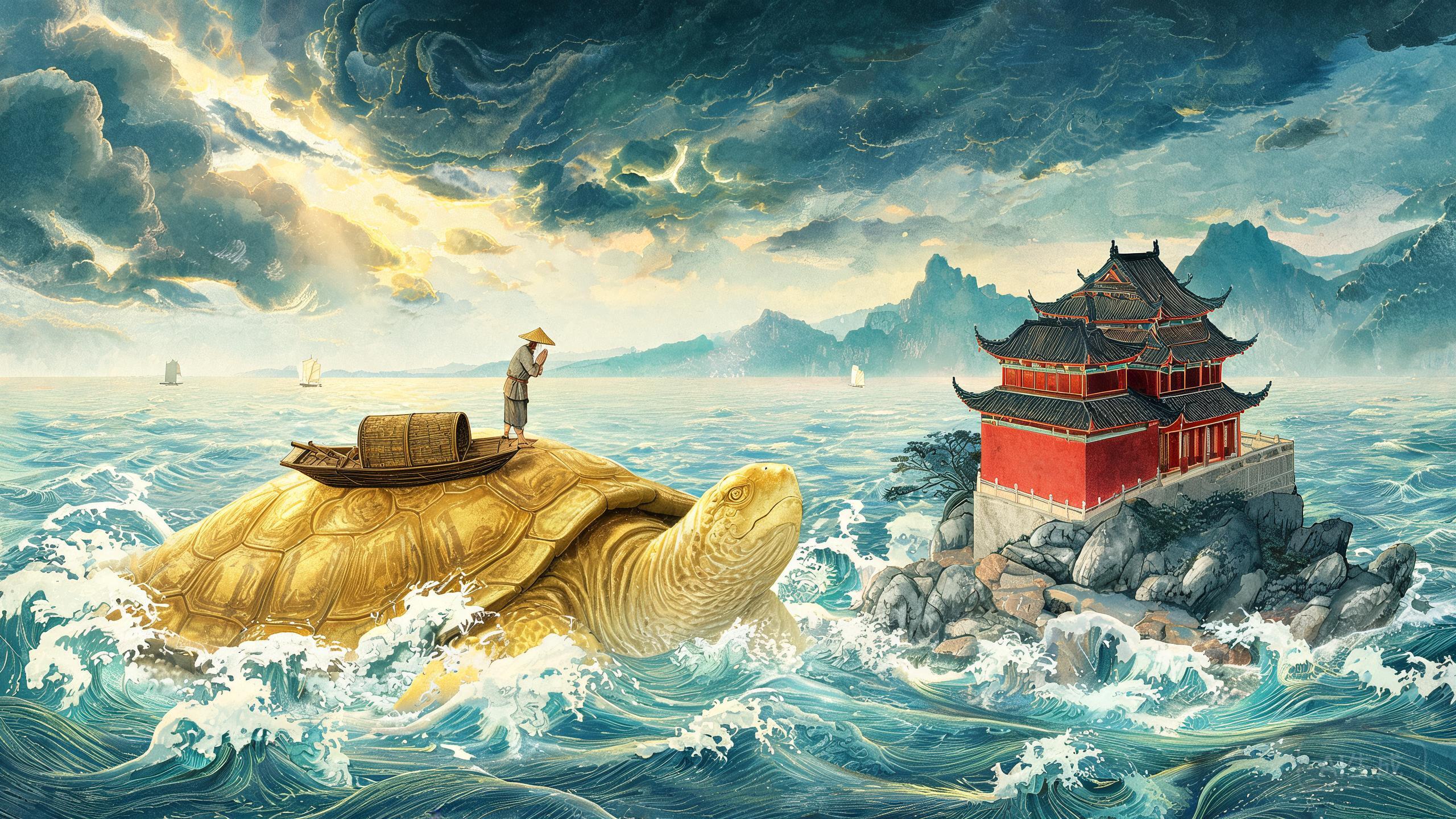 鄱阳湖老爷庙:千年巨鼋化身“定江王”的护航传说