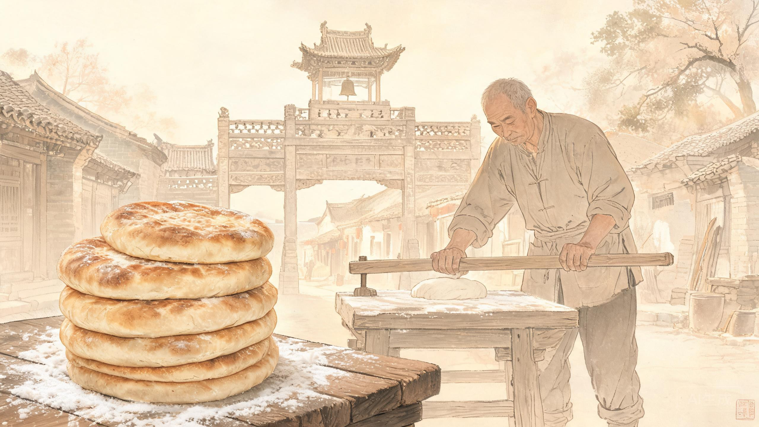 一根木杠压出来的山东味道:青州杠子头火烧