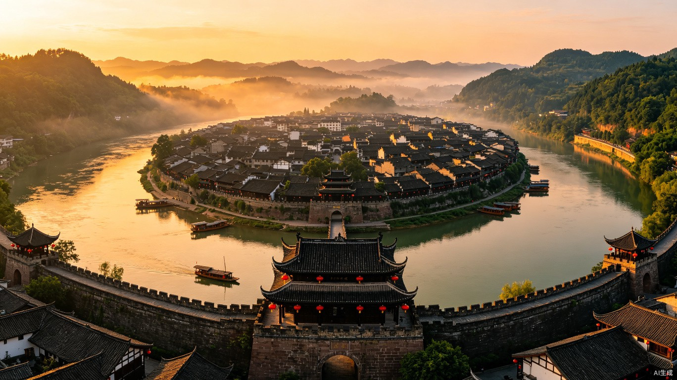 阆中：嘉陵江臂弯里的风水古城