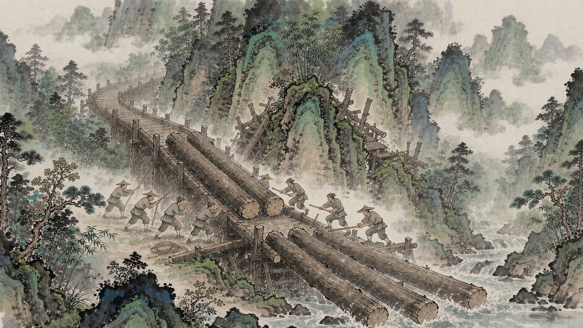 入山一千,出山五百:大渡河峡谷里,藏着一个为紫禁城砍树的小镇