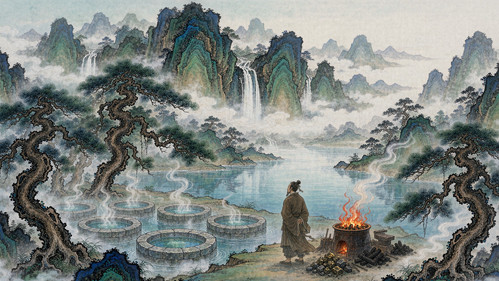欧冶子铸剑:龙泉秦溪山下的七口北斗井,淬出了中国第一把铁剑