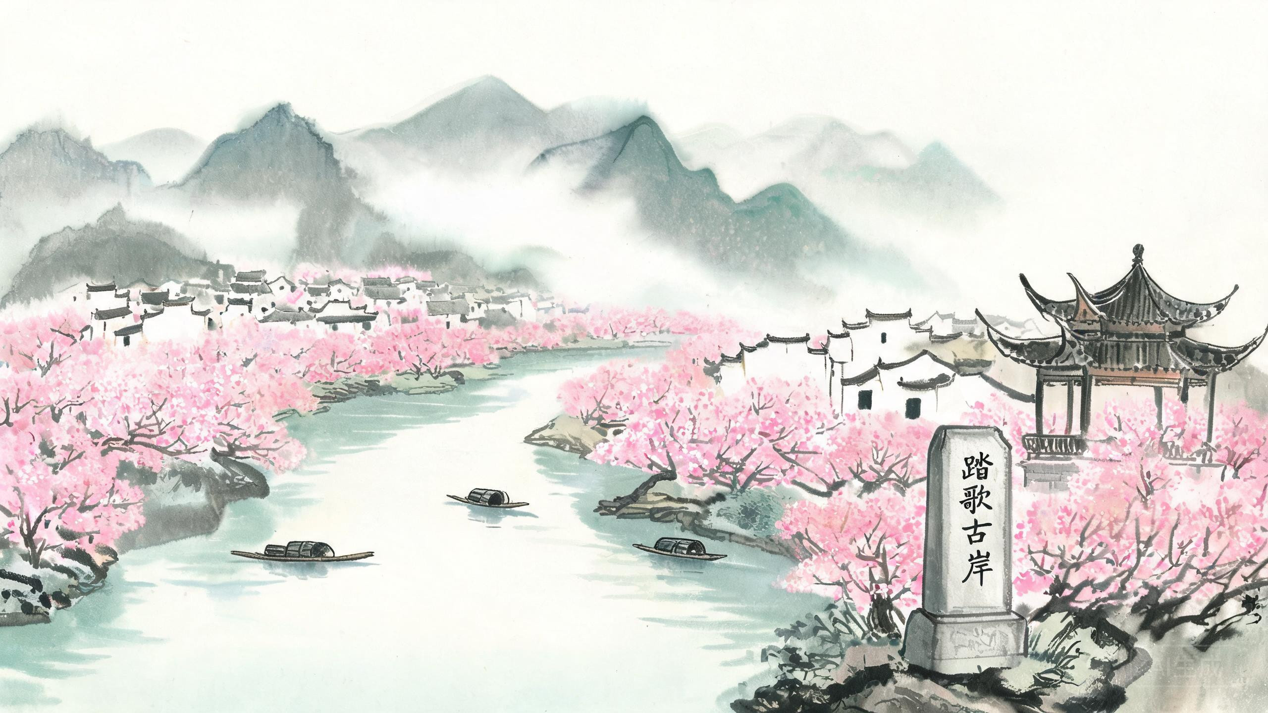 桃花潭:李白一句