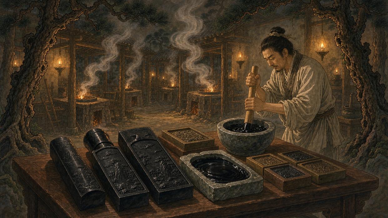 古人一块墨要捶三万杵还掺珍珠？徽墨凭什么黄金易得，李墨难求