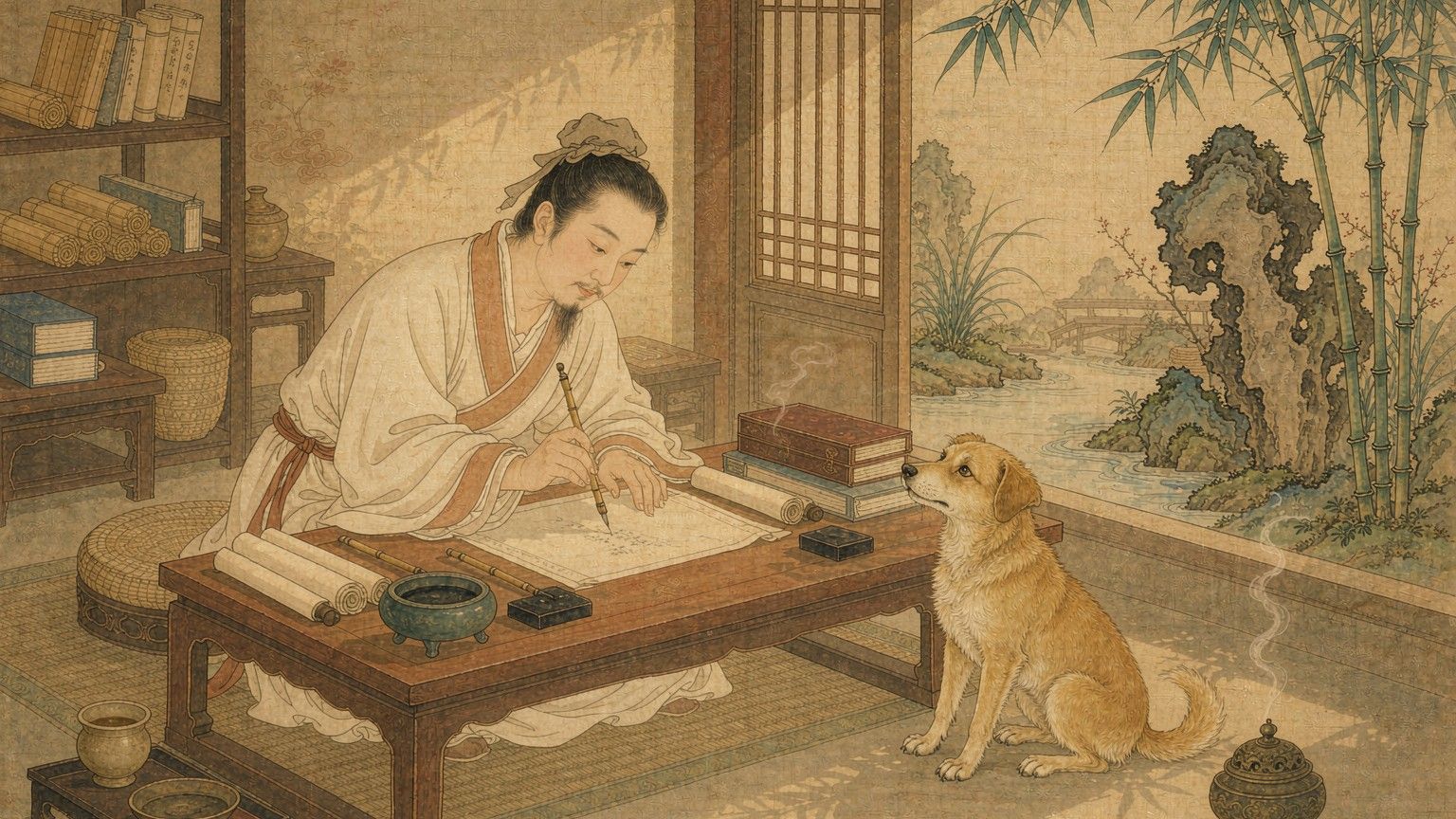古人一千年前就养宠物狗？陆机的狗会送信，杨贵妃的狗敢搅棋局