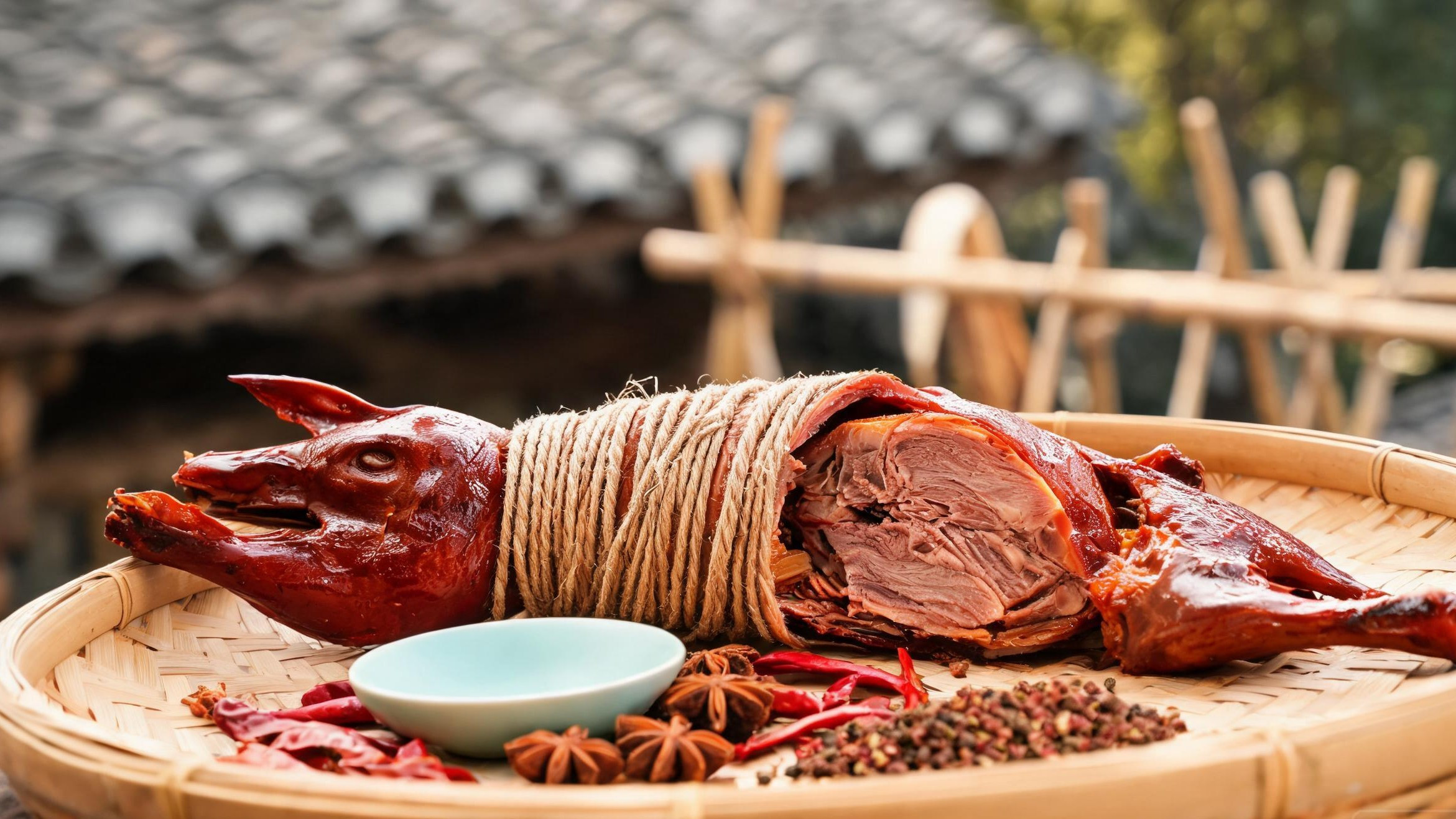 麻绳缠出来的名菜:广汉缠丝兔,名字就是一道手艺
