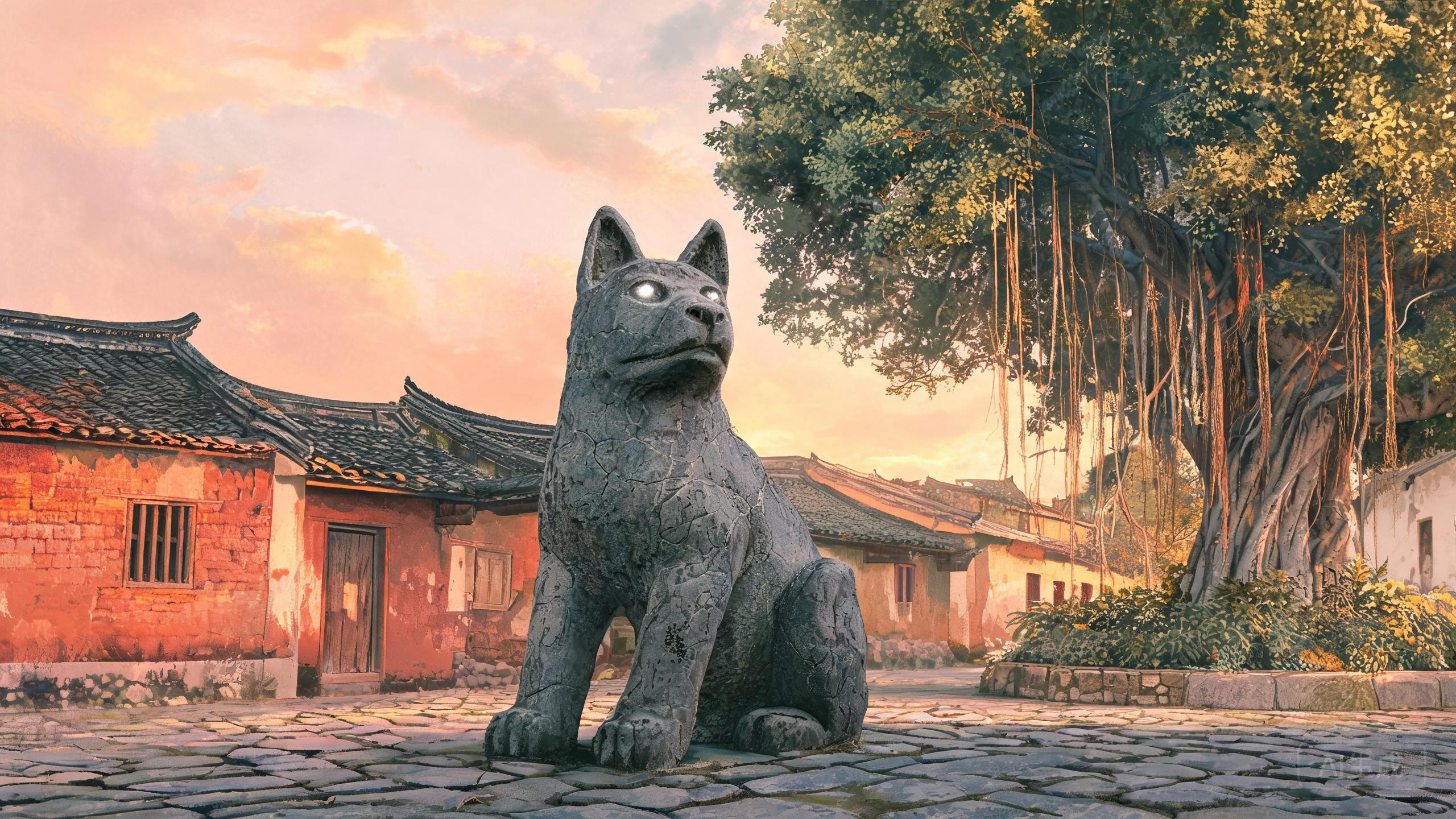 「雷州石狗」：村村立石狗护家镇煞，传说入夜竟化活犬守村拒疫