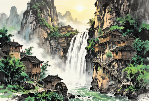 芙蓉镇:挂在瀑布上的千年土家古镇