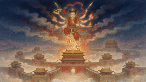 八臂哪吒城：两位军师背对背画图，为何画出同一座降龙之城
