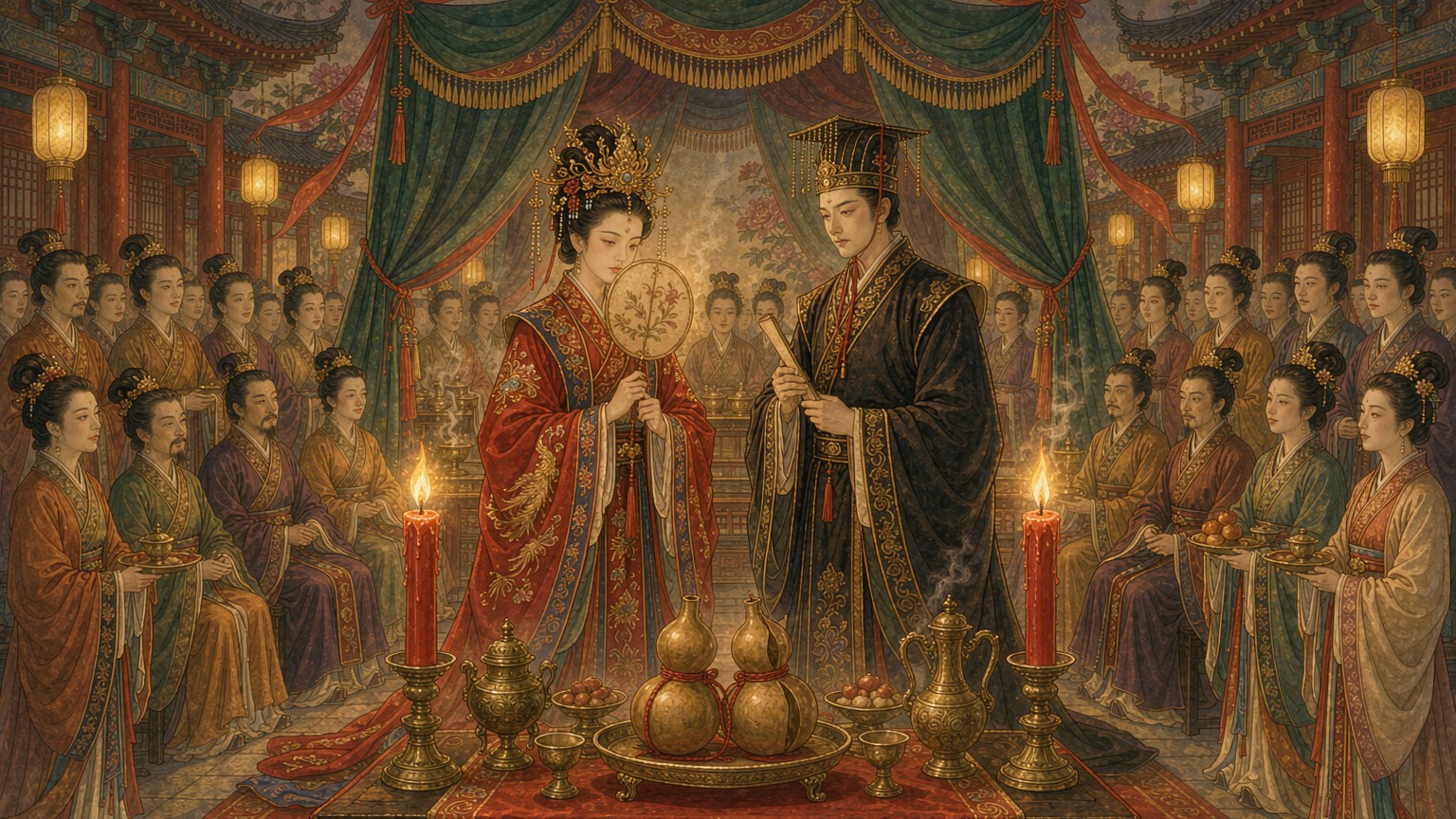 古人结婚为什么挑黄昏、不贺不乐?三千年前的六礼婚俗,藏着交杯酒的来历